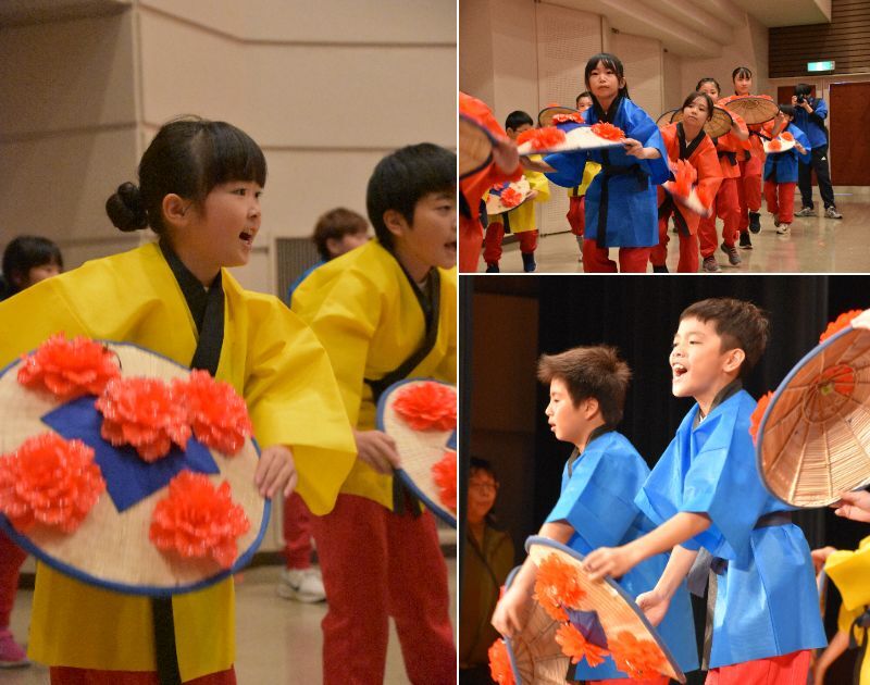 文化祭３尾小４年生花笠踊り